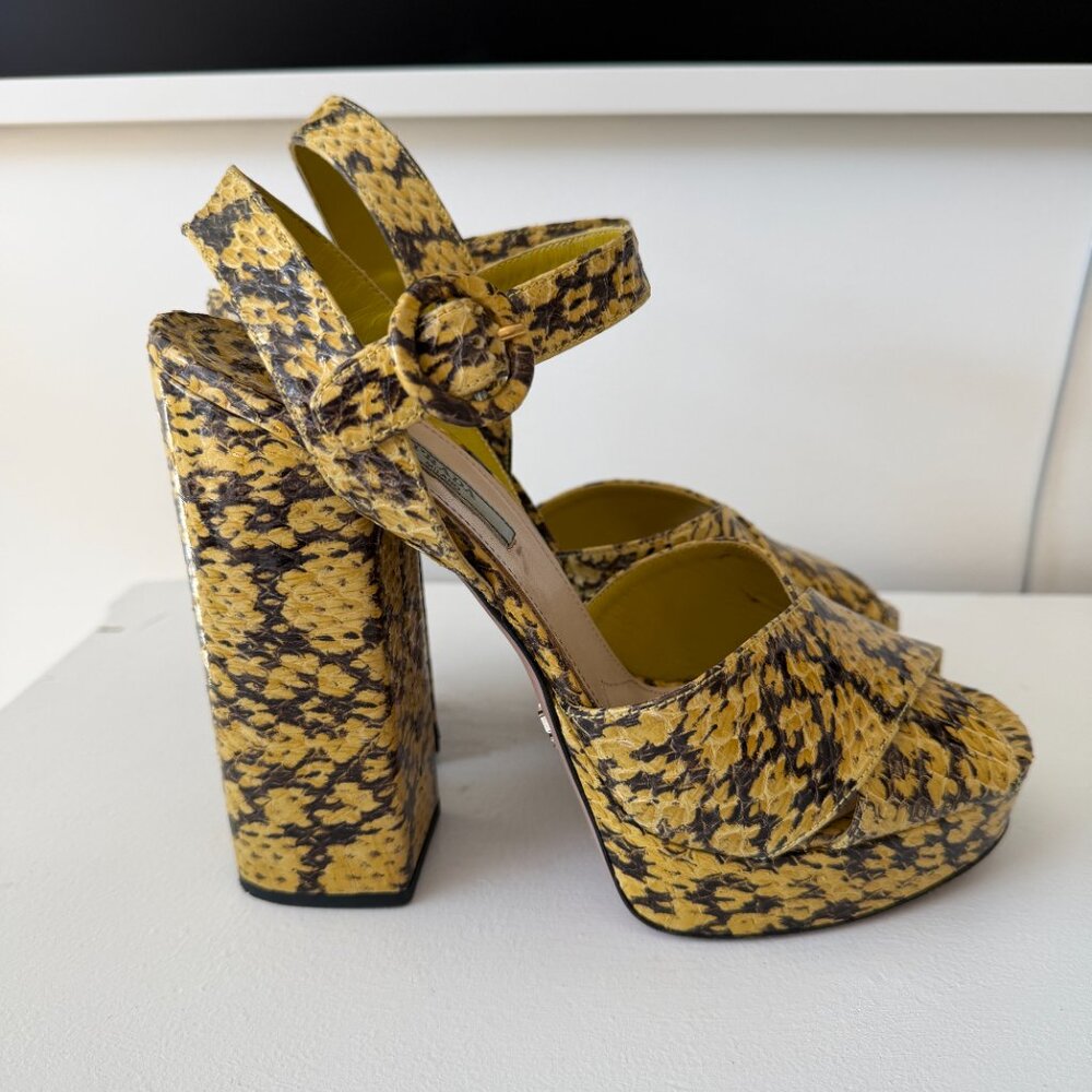 Prada Python Platform Sandal - EU40, us 8-9 - image 4